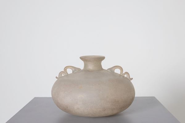 Archimede Seguso - Sandblasted Murano Glass Vase