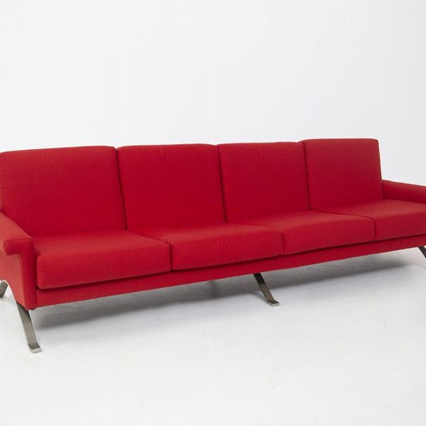 Ico Parisi - Divano rosso di Ico Parisi per Cassina Mod. 875, Pubblicato