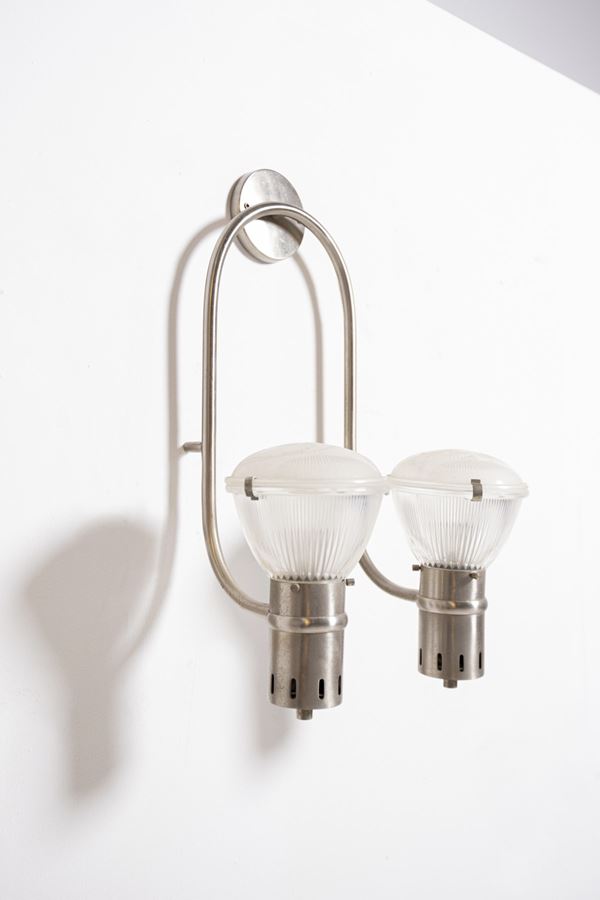 Sergio Mazza - Nickel-plated brass wall lamp by Sergio Mazza