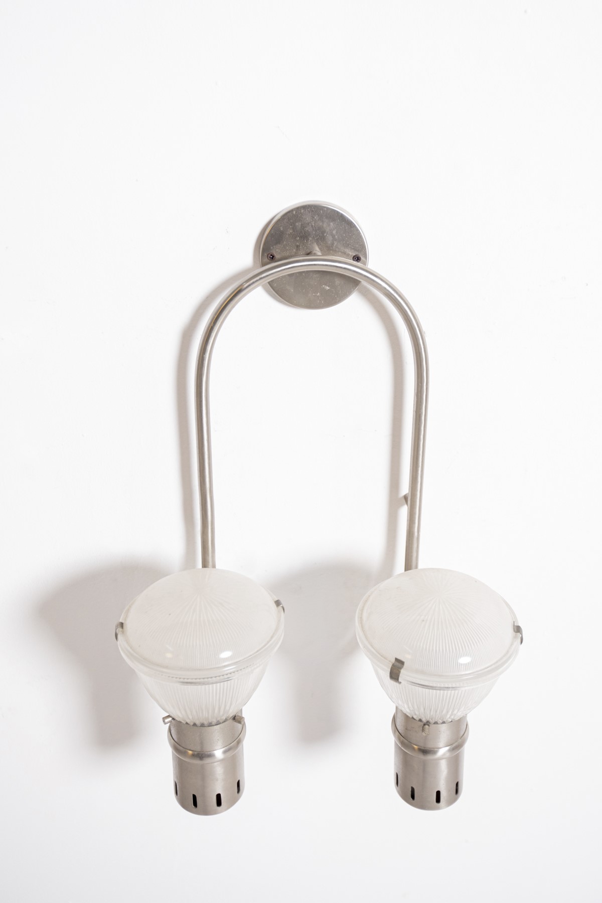 Lampada da Parete in Ottone Nichelato di Sergio Mazza