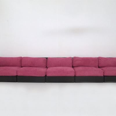 Divano Vintage Rolf Heide per Icf in Bouclé Rosa