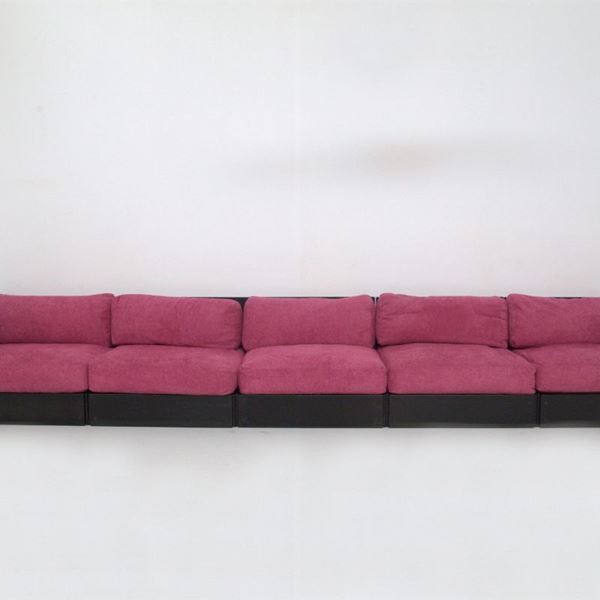 ROLF  HEIDE - Divano vintage Rolf Heide per ICF in Bouclé rosa