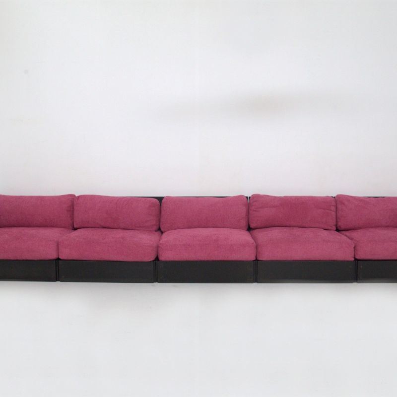 Divano Vintage Rolf Heide per Icf in Bouclé Rosa