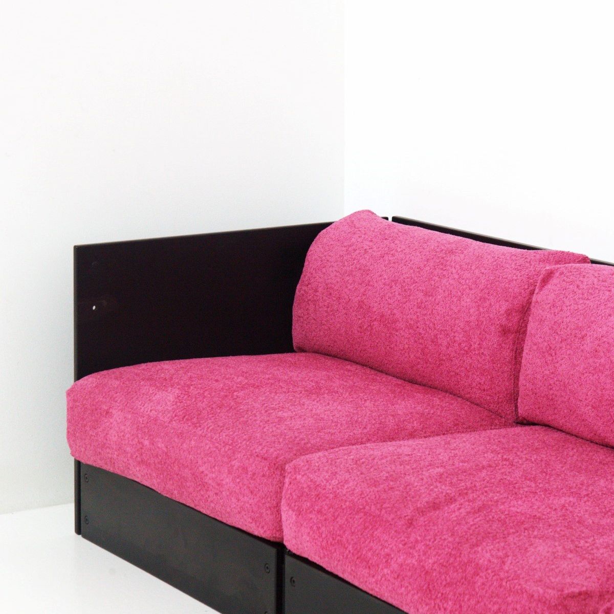 Divano Vintage Rolf Heide per Icf in Bouclé Rosa