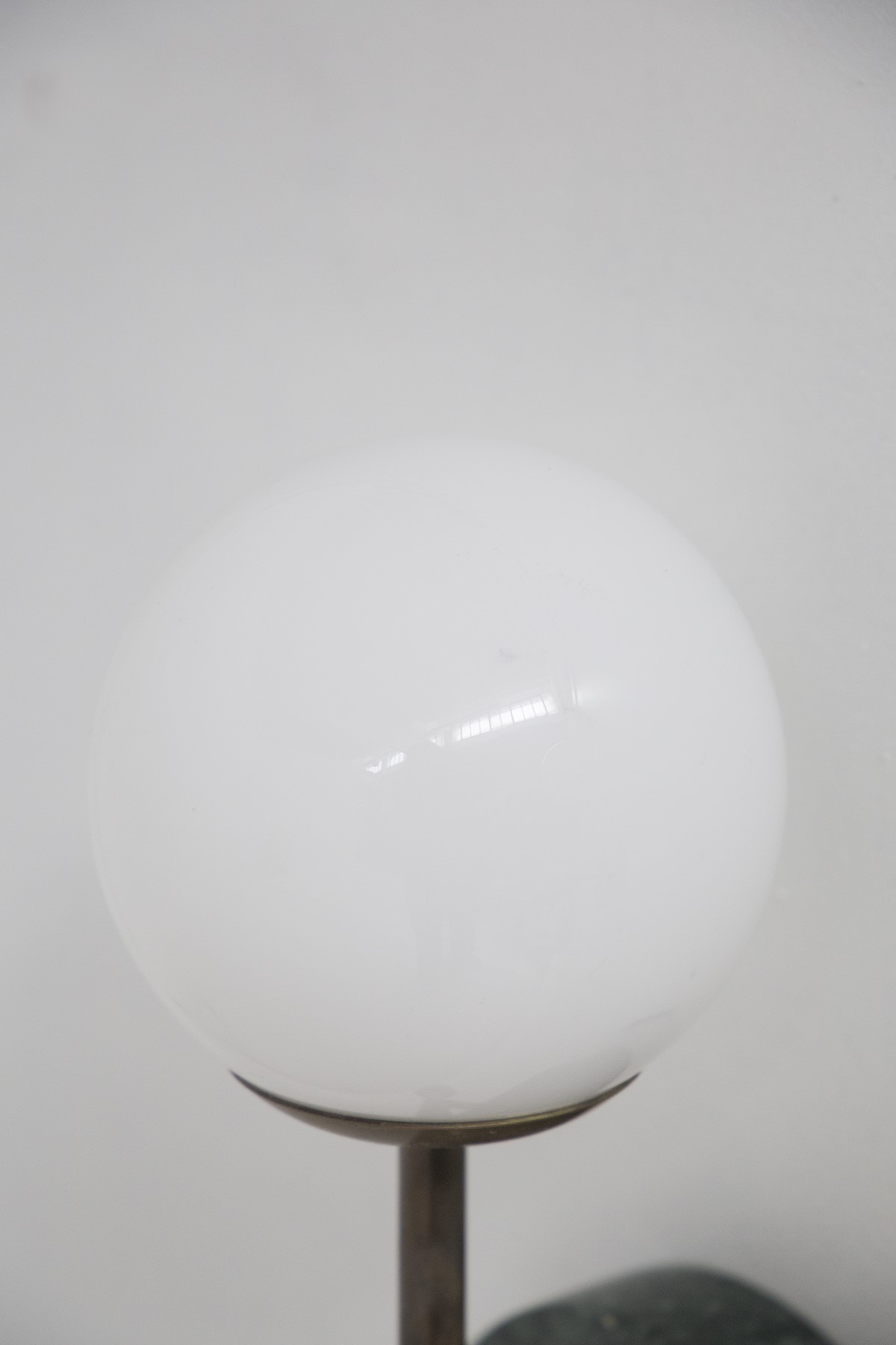 Lampada da Parete Italiana in Marmo Verde e Ottone