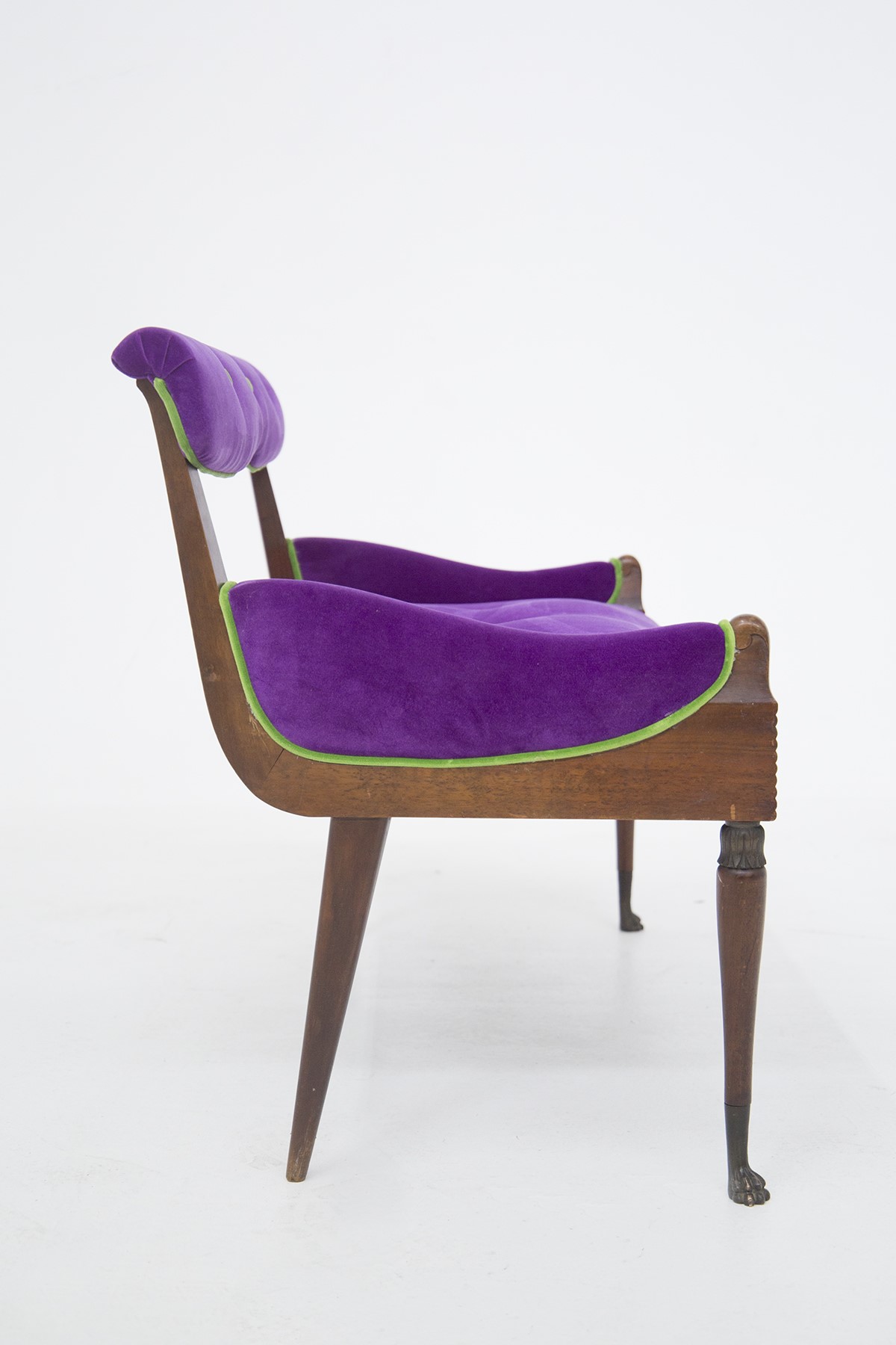 Dinavetto in velluto viola e verde