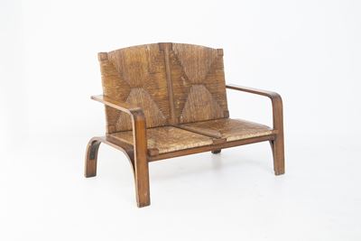 Divano Brasiliano Vintage in Rattan