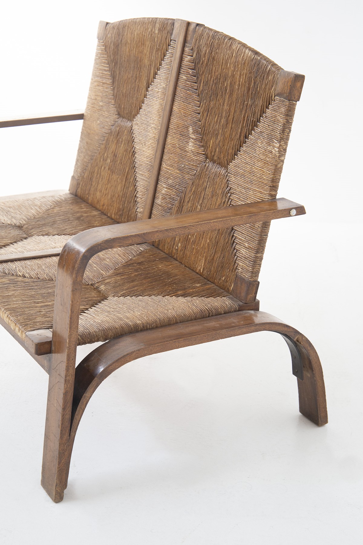 Divano Brasiliano Vintage in Rattan