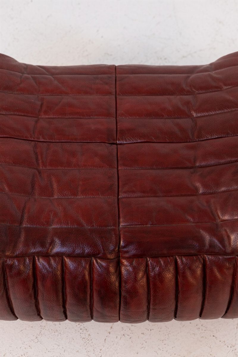 Vintage Leather Pouff By Annie Hiéronimus