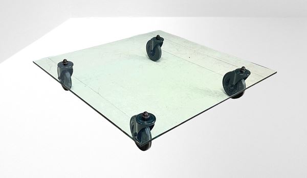 Gae Aulenti - Coffee table with wheels by Gae Aulenti for Fontana Arte