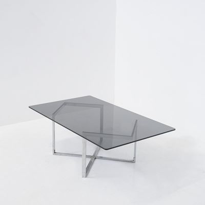 Smoking Table in Glass And Steel By Vittorio Introini From Vip's Residence