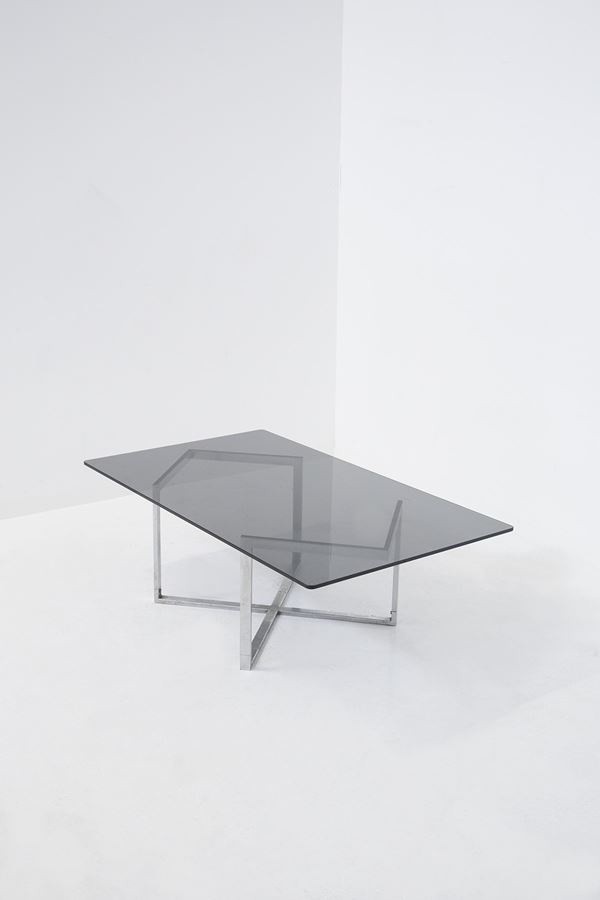 Vittorio Introini - Smoking Table in Glass and Steel by Vittorio Introini from Vip's Residence