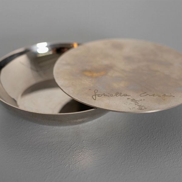 Gabriella Crespi - Gabriella Crespi Ashtray in steel and brass, signed