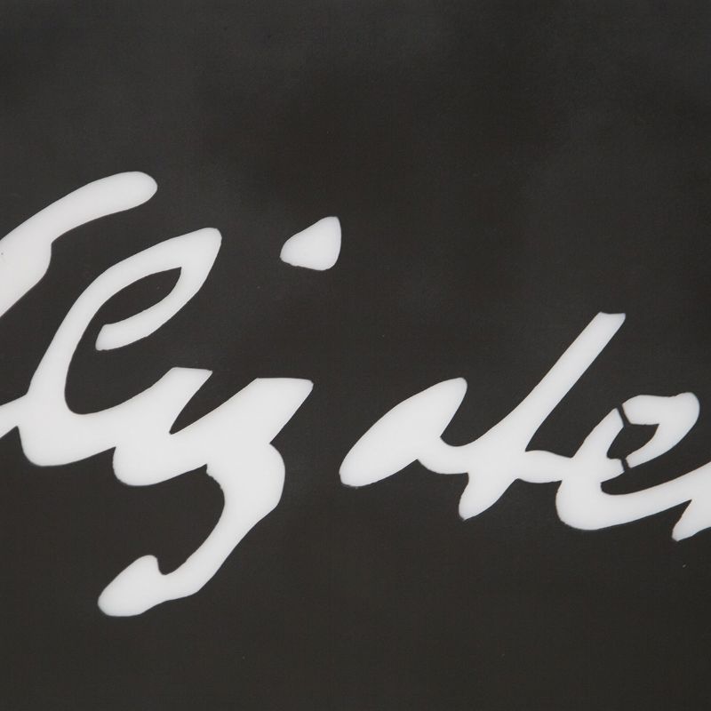 Insegna pubblicitaria “Elizabeth Arden”, supporto in metallo e plexiglass