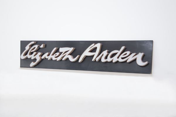 Vintage Elizabeth Arden Signs in Wood and Painted Aluminum