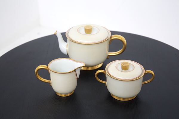 Gio Ponti - Tea Set in Ceramic Gold att. Gio Ponti for Richard Ginori
