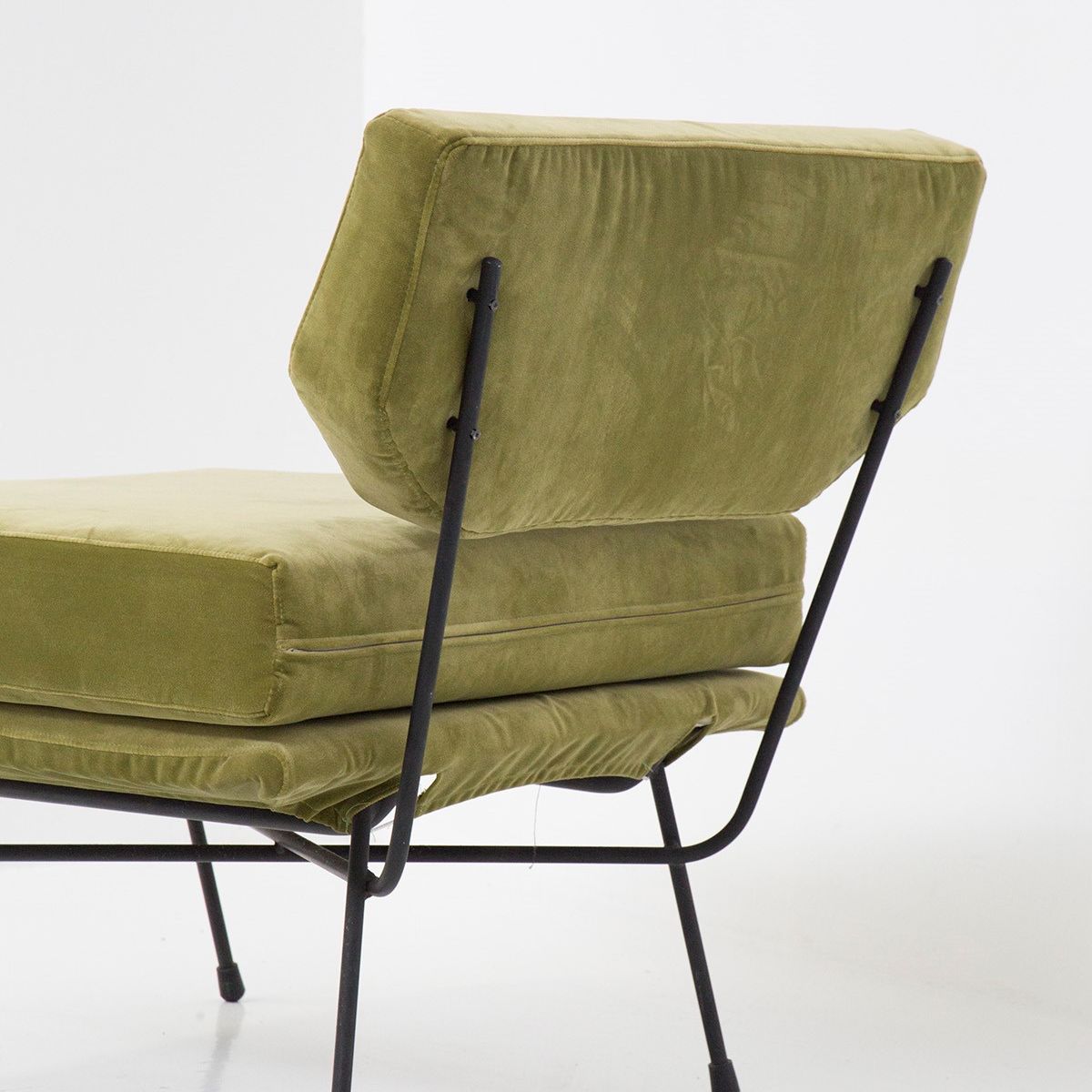 Elettra Armchairs By Stdio Bbpr For Arflex in Velvet And Iron
