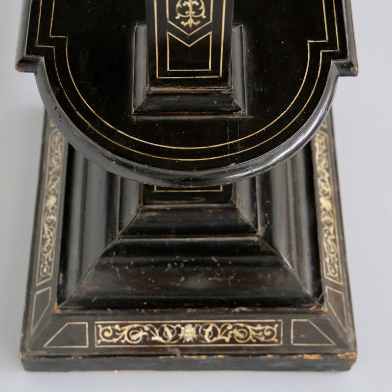 Tavolo Antico da Gioco in Panno Verde ed Inserti