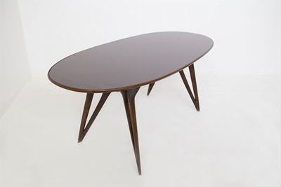 Vintage Dining Table in Wood Att. To Ico Parisi