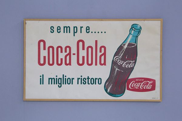 Poster d'epoca con scritta Coca Cola