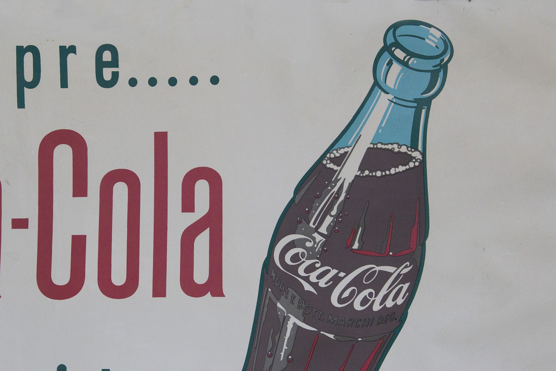 Poster D'epoca con Scritta Coca Cola