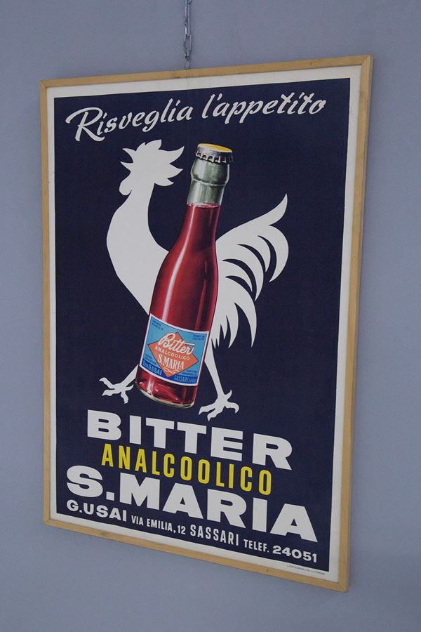 Poster pubblicitario d'epoca di azienda italiana