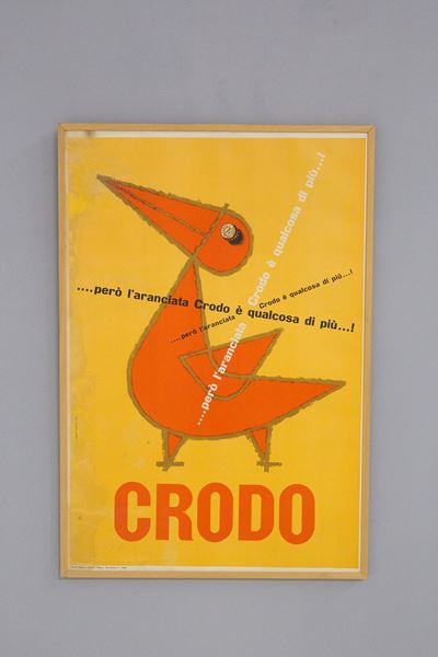 Poster D'epoca di E. Carboni per Crodo