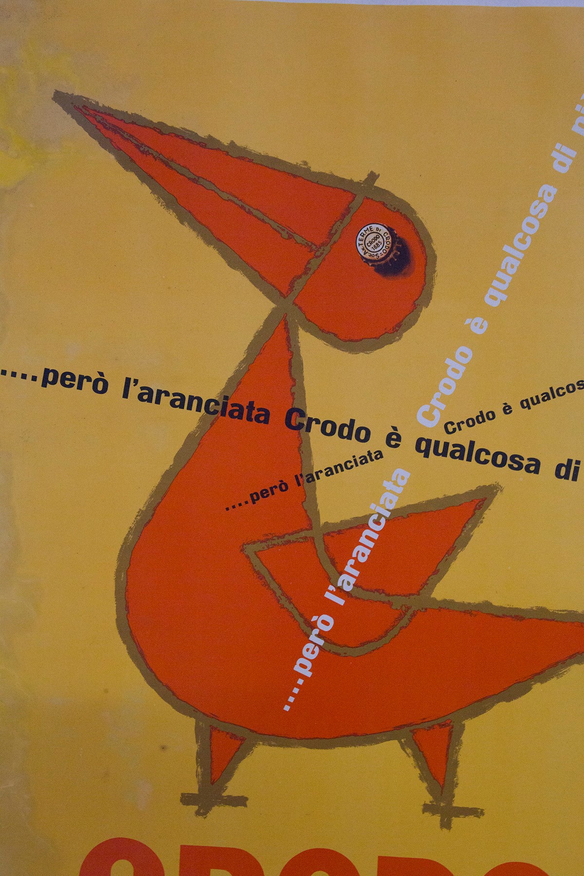 Poster D'epoca di E. Carboni per Crodo