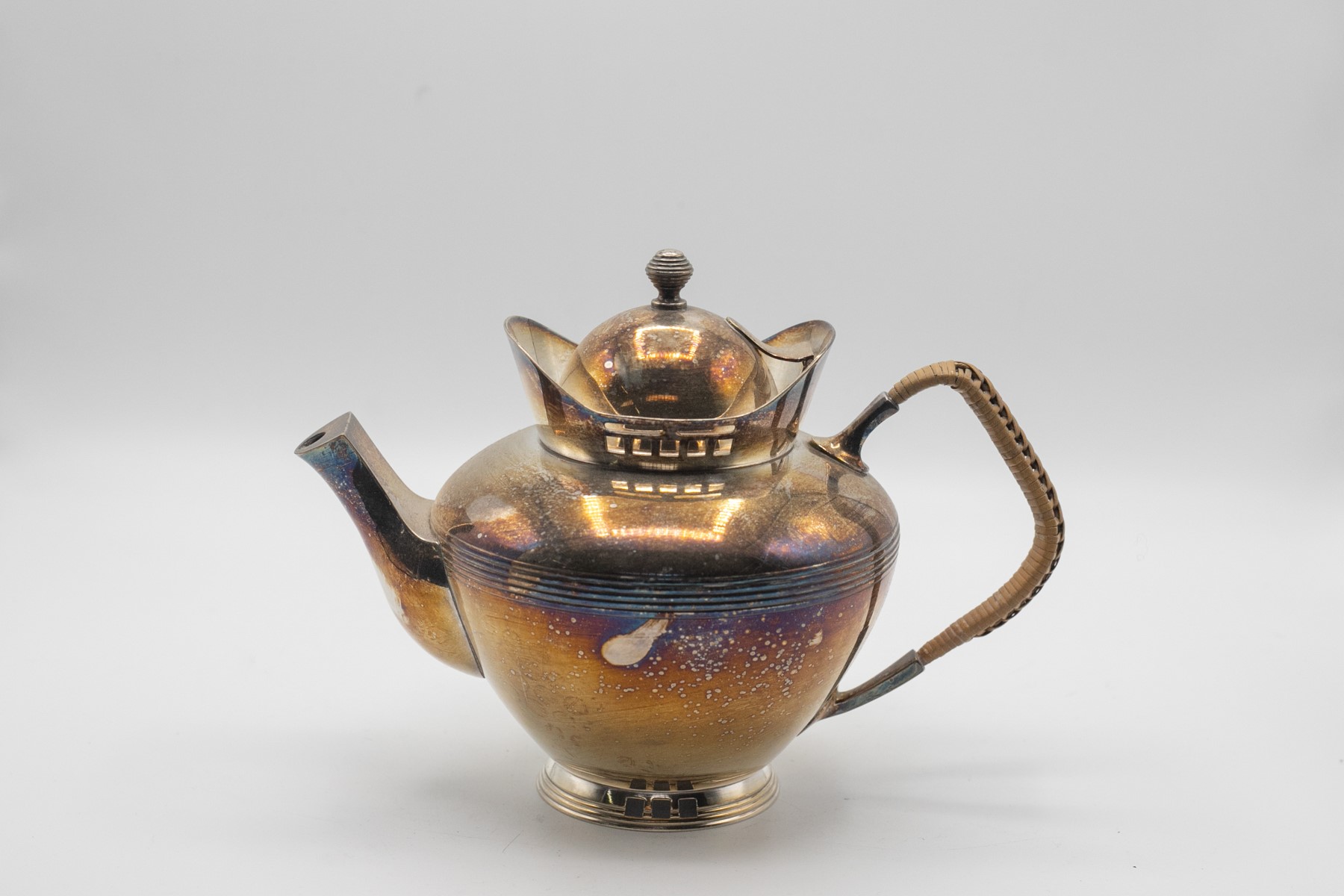 Set da Tè Austriaco Viennese Attr. Josef Hoffmann per Dall’azienda Argentor-werke Rust & Hetzel