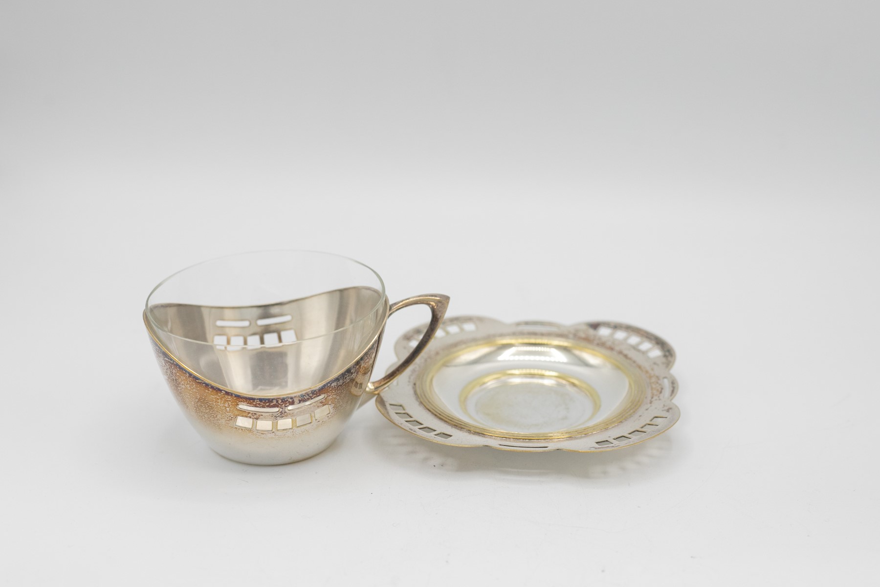 Set da Tè Austriaco Viennese Attr. Josef Hoffmann per Dall’azienda Argentor-werke Rust & Hetzel