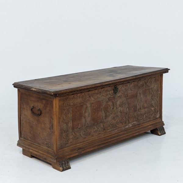 Antique Tuscan walnut dresser with inlays
