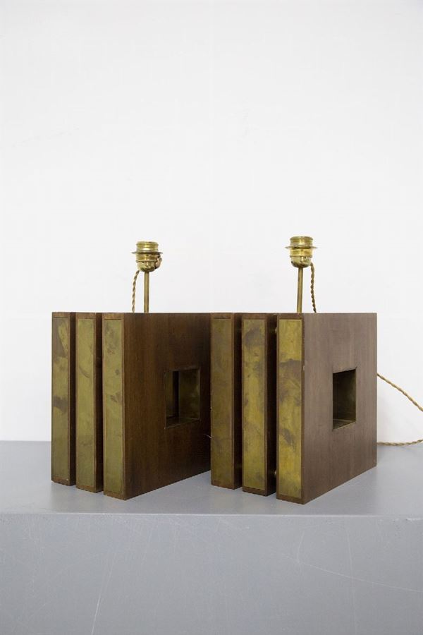 Pair of French Brass Table Lamps