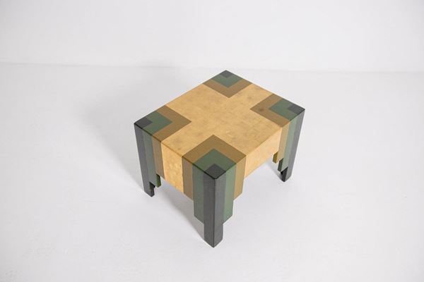 Paul Follot - Paul Follot Japanned Wooden Occasional Table, France