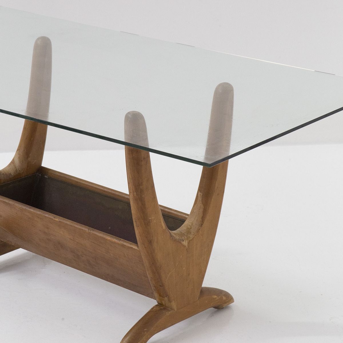 Tavolino in Legno e Vetro di Adrian Pearsall