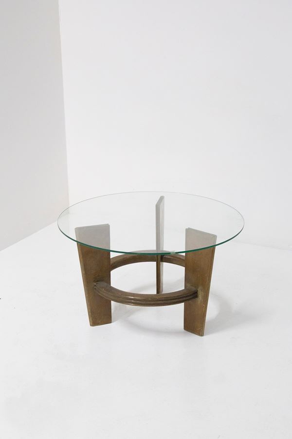 Osvaldo Borsani - Wood and glass coffee table attr. to Osvaldo Borsani