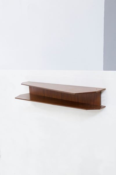 Consolle Sospesa in Legno Pregiato Attr. Giò Ponti