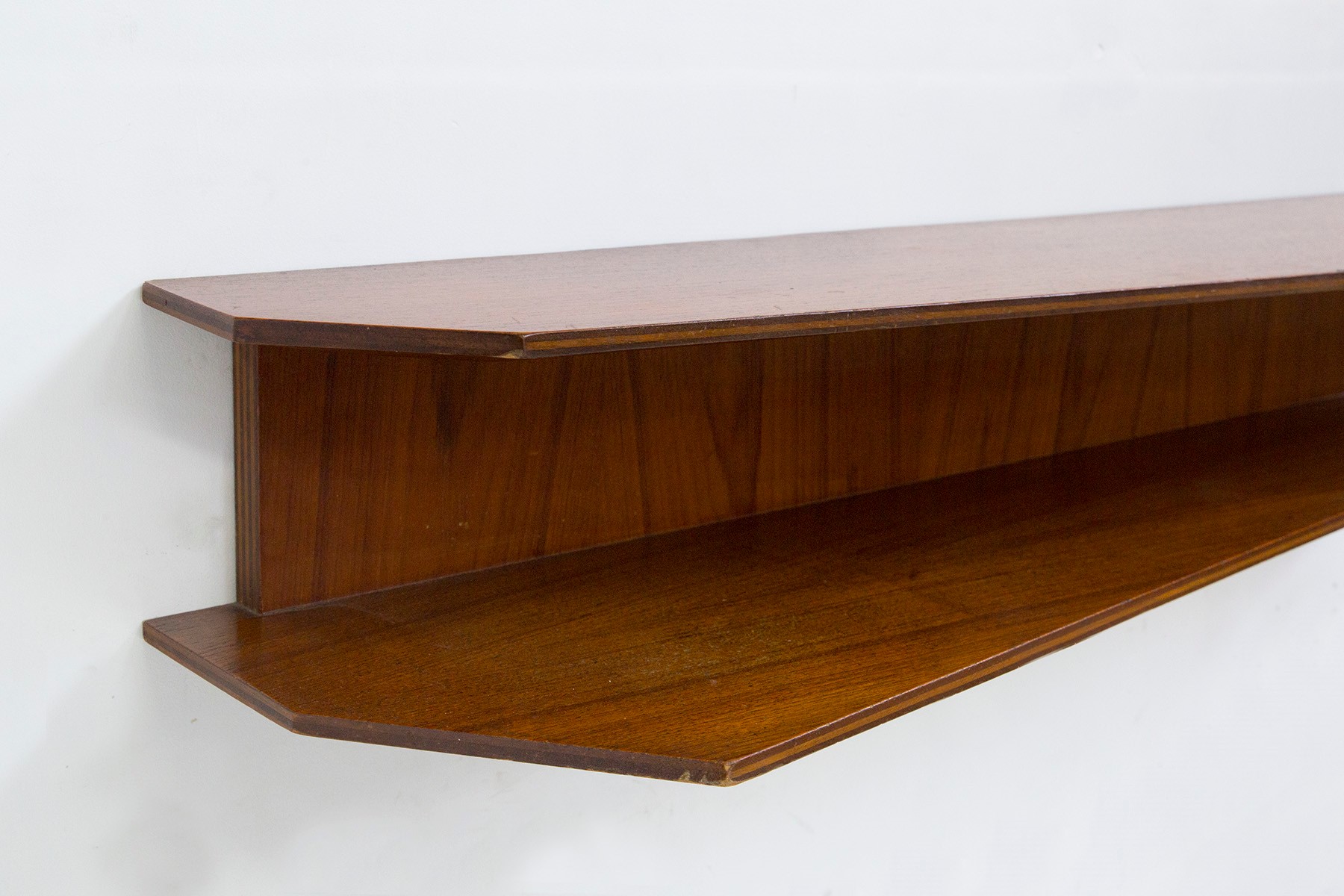 Consolle Sospesa in Legno Pregiato Attr. Giò Ponti