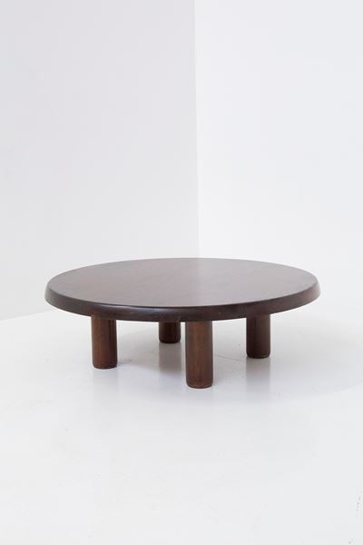 Tavolino Charlotte Perriand in Legno di Noce.