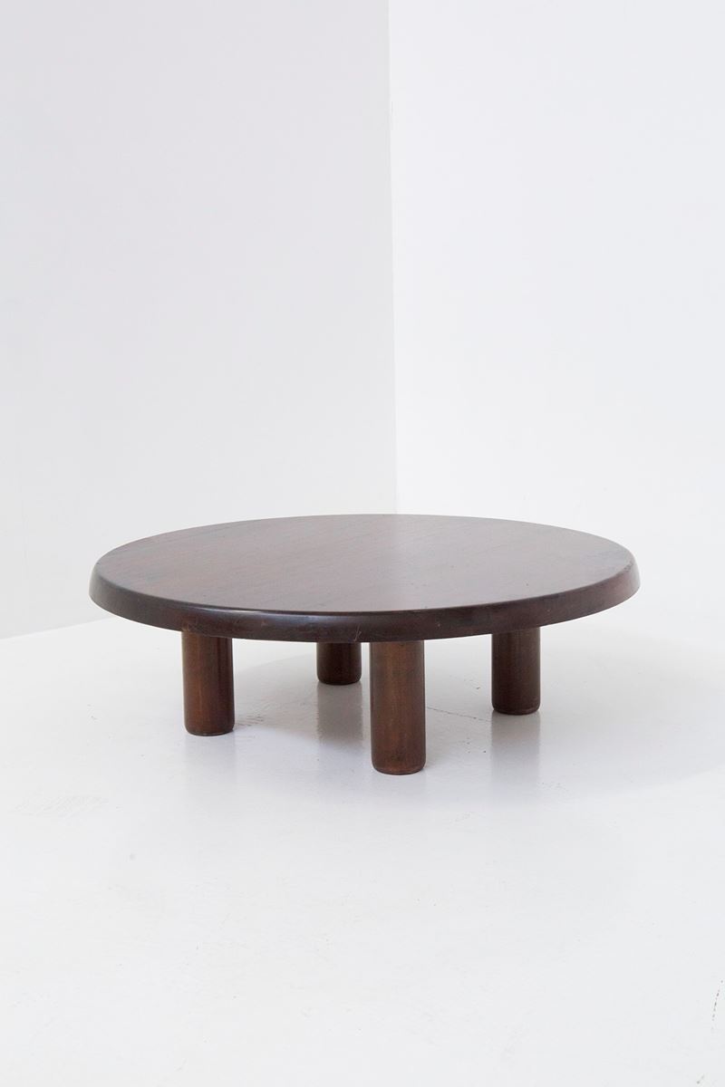 Tavolino Charlotte Perriand in Legno di Noce.