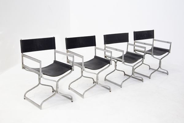 Luigi Caccia Dominioni Vintage Folding Chairs for Vips Residence Milano