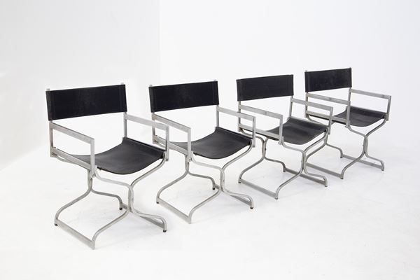Luigi Caccia Dominioni - Luigi Caccia Dominioni Vintage Folding Chairs for Vips Residence Milano