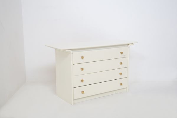 Pierre Cardin - White Wood Chest of Drawers by Pierre Cardin