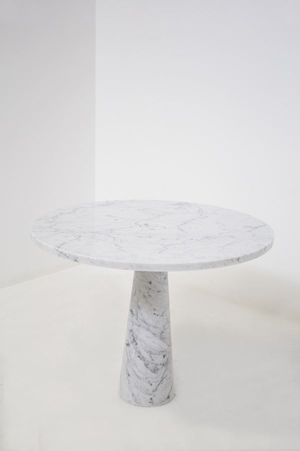 Angelo Mangiarotti - Angelo Mangiarotti Carrara Marble Dining Table for Skipper, Original Label