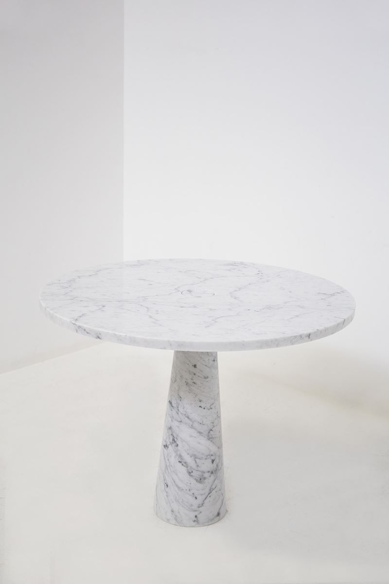 Angelo Mangiarotti Carrara Marble Table For Skipper, Original Label