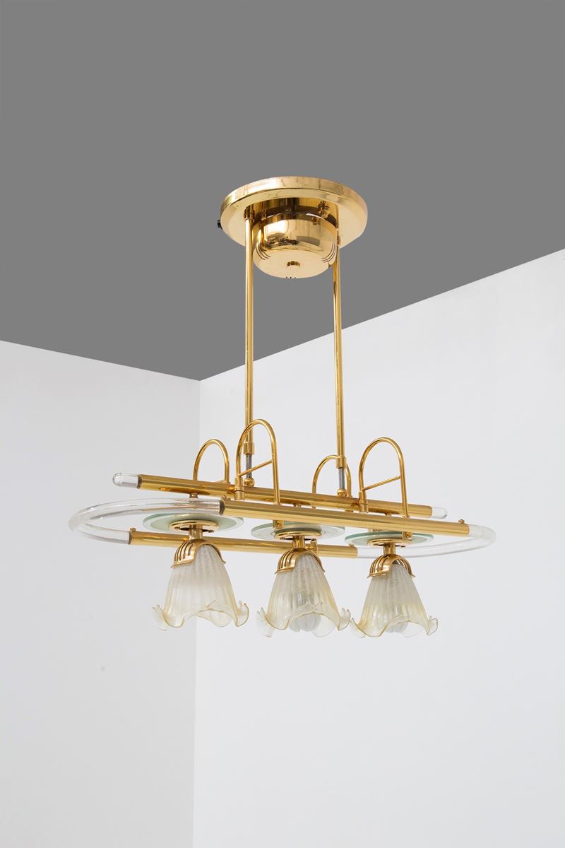 Lampadario Italiano in Ottone