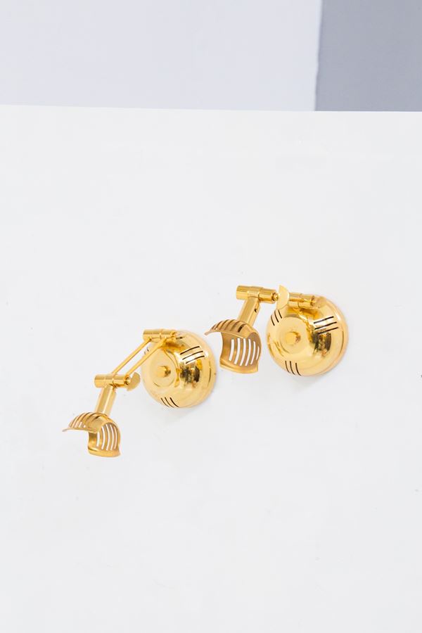 Coppia di applique italiane in ottone