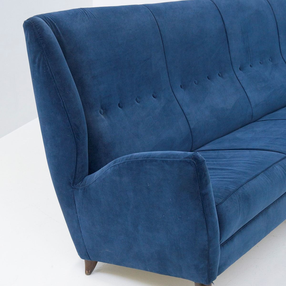 Divano in Velluto Blu Vintage Gio Ponti per Isa Bergamo