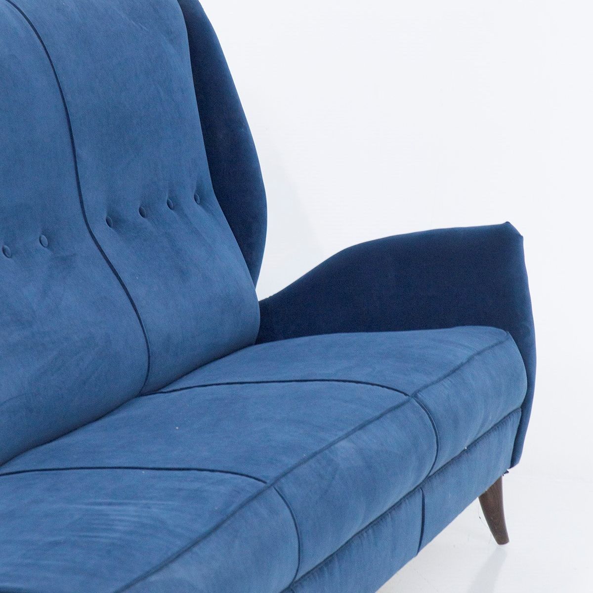 Divano in Velluto Blu Vintage Gio Ponti per Isa Bergamo