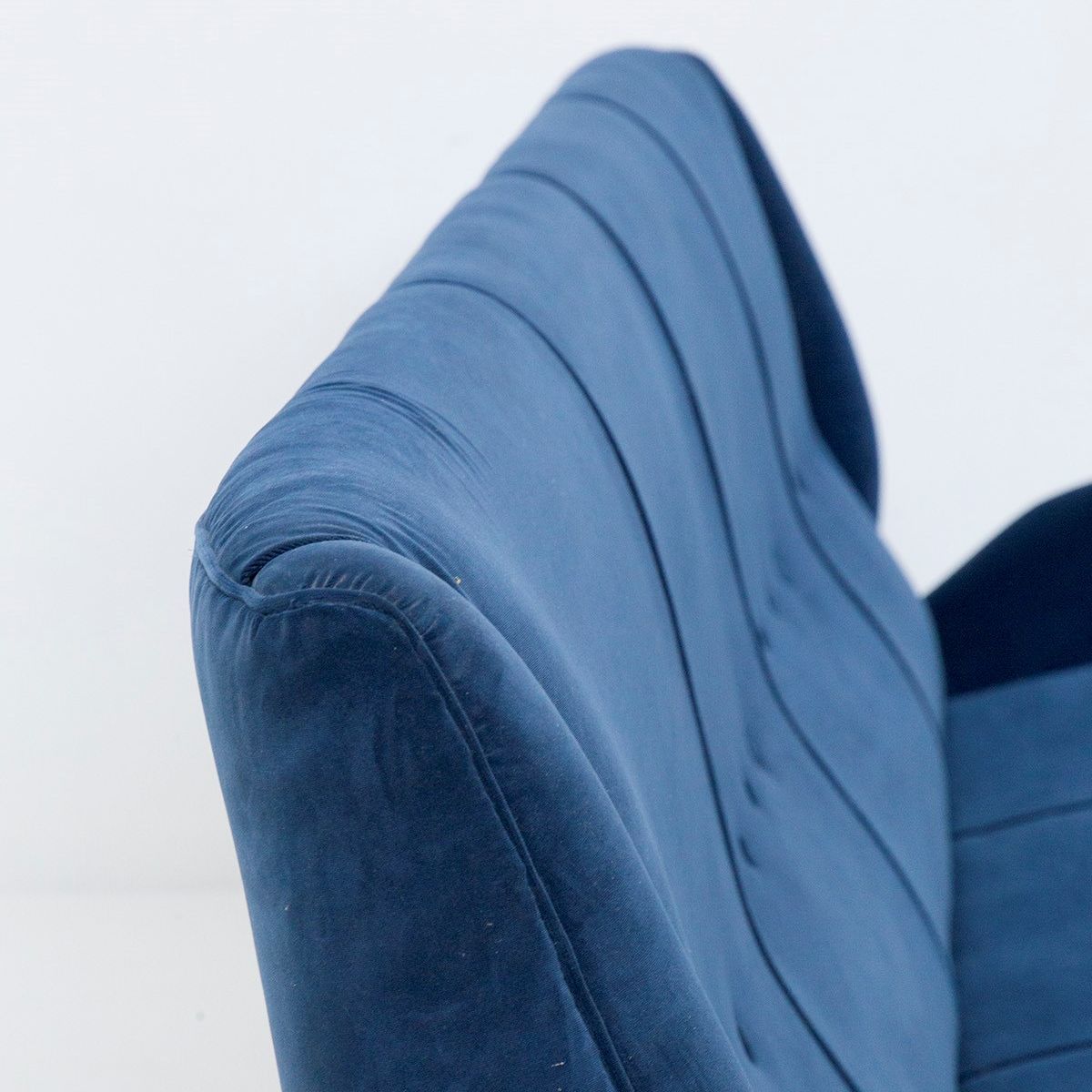 Divano in Velluto Blu Vintage Gio Ponti per Isa Bergamo