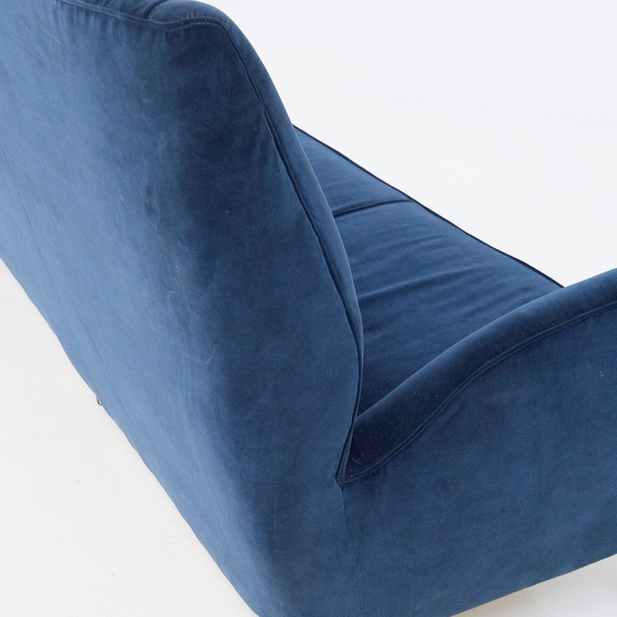 Divano in Velluto Blu Vintage Gio Ponti per Isa Bergamo